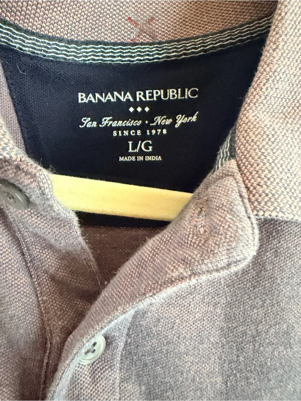 Banana Republic Men's Short Sleeve Polo in Dusty Purple